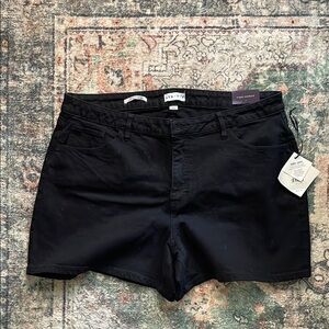 Ava & Viv High Waist Black Midi Shorts SZ 20